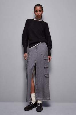 Ribbed wool sweater, Black, Patrizia Pepe