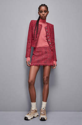 Essential slim fit wool sweater, Pink, Patrizia Pepe