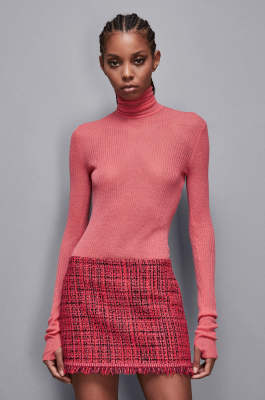 Essential slim fit wool sweater, Pink, Patrizia Pepe