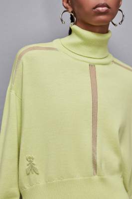 Cropped-Pullover aus Wolle, Gelb, Patrizia Pepe