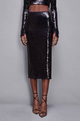 Sequin skirt, Blue, Patrizia Pepe