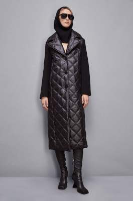 Long woolen cloth coat, Black, Patrizia Pepe