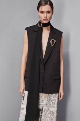 Jeweled sash, Black, Patrizia Pepe