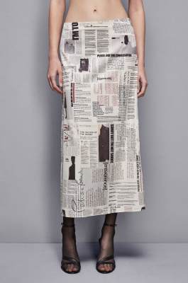 Poster print skirt, Multicolor, Patrizia Pepe