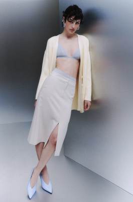 Flared midi skirt, Beige, Patrizia Pepe