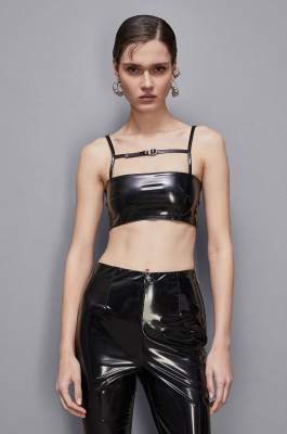 Bandeau bra, Black, Patrizia Pepe