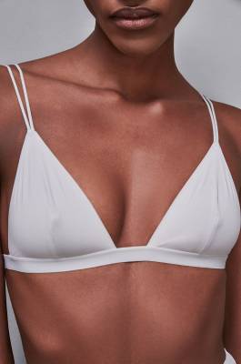 Microfiber triangle bra, Grey, Patrizia Pepe