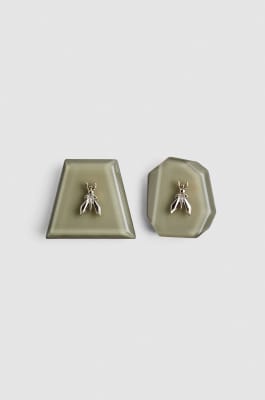 Crazy resin earrings, Green, Patrizia Pepe