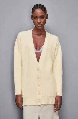 Oversized cardigan, Beige, Patrizia Pepe