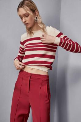 Sweater with buttons detail, Beige, Patrizia Pepe