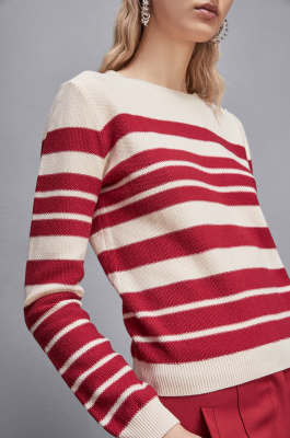 Sweater with buttons detail, Beige, Patrizia Pepe