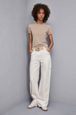 Essential knit T-shirt, Beige, Patrizia Pepe
