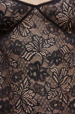 Lace top, Black, Patrizia Pepe