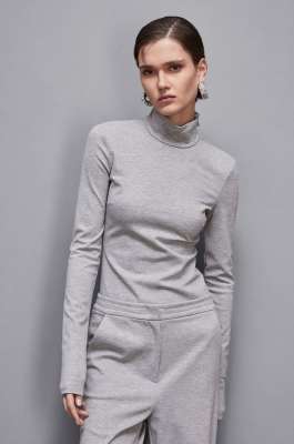 Turtleneck, Grey, Patrizia Pepe