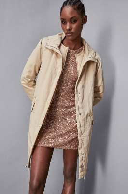 Decomposable parka jacket, Beige, Patrizia Pepe