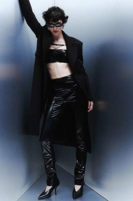 Vinyl leggings, Black, Patrizia Pepe