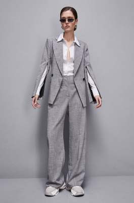 Palazzo-Hose „Essential“, Grau, Patrizia Pepe
