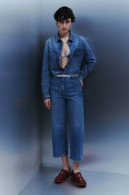 Essential denim palazzo pants, Blue, Patrizia Pepe