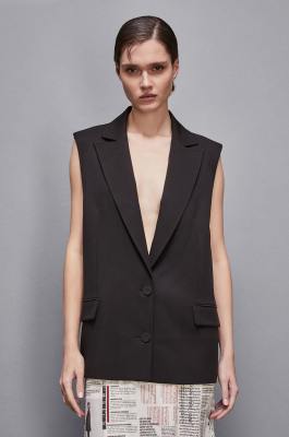 Two-button vest, Black, Patrizia Pepe