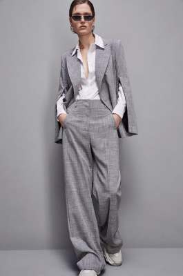 Essential double-breasted jacket, Grey, Patrizia Pepe