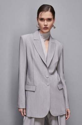 Two-button jacket, Grey, Patrizia Pepe