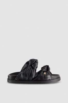 Slippers with knots, Black, Patrizia Pepe
