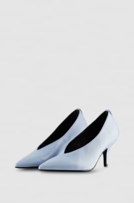 Leather pumps, Light Blue, Patrizia Pepe