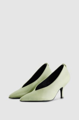 Leather pumps, Green, Patrizia Pepe