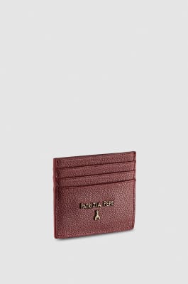 Leather card holder, Red, Patrizia Pepe