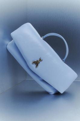 Sac à bandoulière Fly Bamby en cuir, Bleu Ciel, Patrizia Pepe