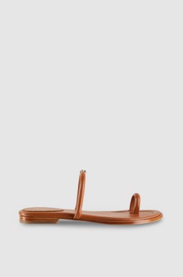 Nappa leather flat sandals, Leather, Patrizia Pepe