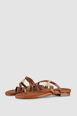 Flat sabot sandals, Leather, Patrizia Pepe