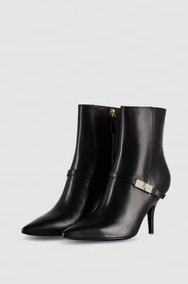 Buty do kostki z paskiem, Czarny, Patrizia Pepe