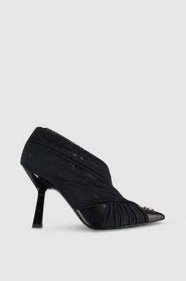 Pumps with draping, Black, Patrizia Pepe