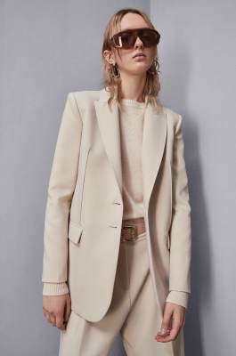 Jacke mit zwei Knöpfen, Beige, Patrizia Pepe
