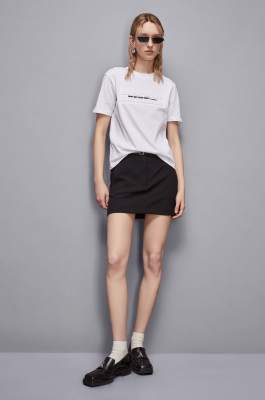T-shirt with slogan, White, Patrizia Pepe