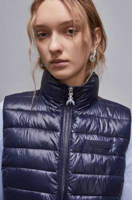 Essential sleeveless down jacket, Blue, Patrizia Pepe