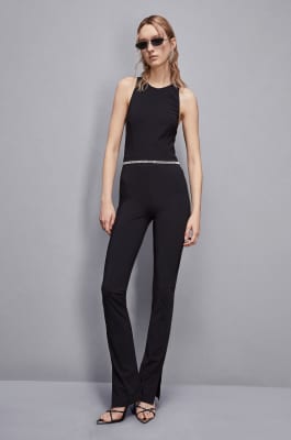 Jumpsuit with piercing detail, Black, Patrizia Pepe