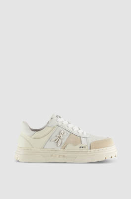 Leather and suede sneakers, Beige, Patrizia Pepe