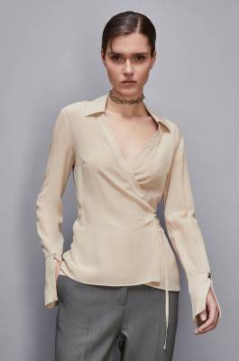 Wrap tunic, Beige, Patrizia Pepe