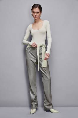 Long-sleeved body, Green, Patrizia Pepe