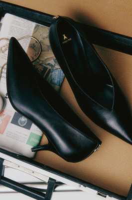 Leather pumps, Black, Patrizia Pepe