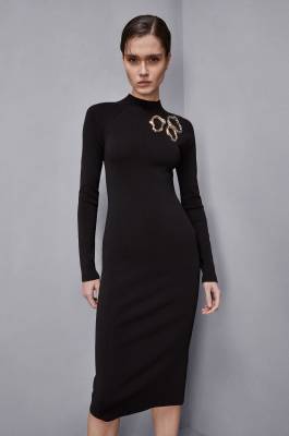 Essential midi dress, Black, Patrizia Pepe