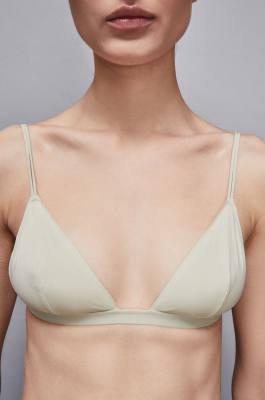 Microfiber triangle bra, Green, Patrizia Pepe