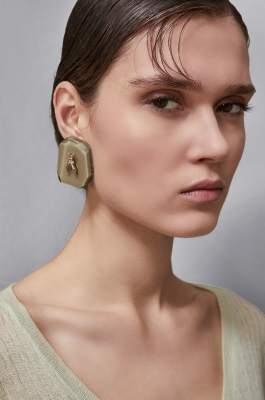 Crazy resin earrings, Green, Patrizia Pepe