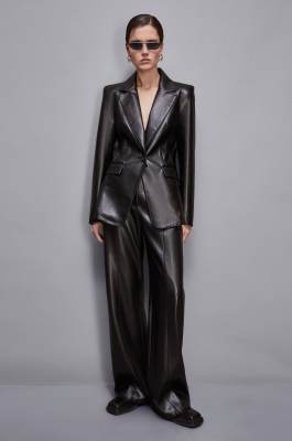 Pantalon palazzo avec slash, Noir, Patrizia Pepe