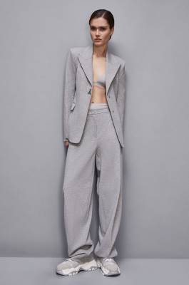 Jacket with Fly, Grey, Patrizia Pepe