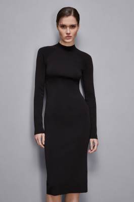 Essential midi dress, Black, Patrizia Pepe