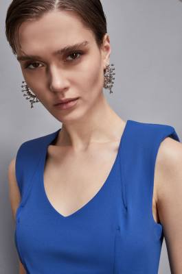Flared mini dress, Blue, Patrizia Pepe