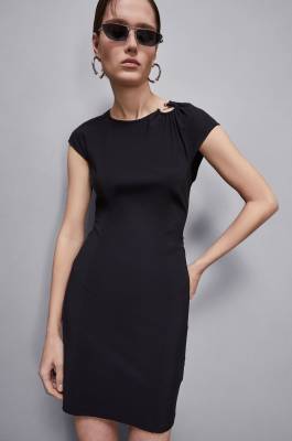 Minikleid mit Piercing-Detail, Schwarz, Patrizia Pepe